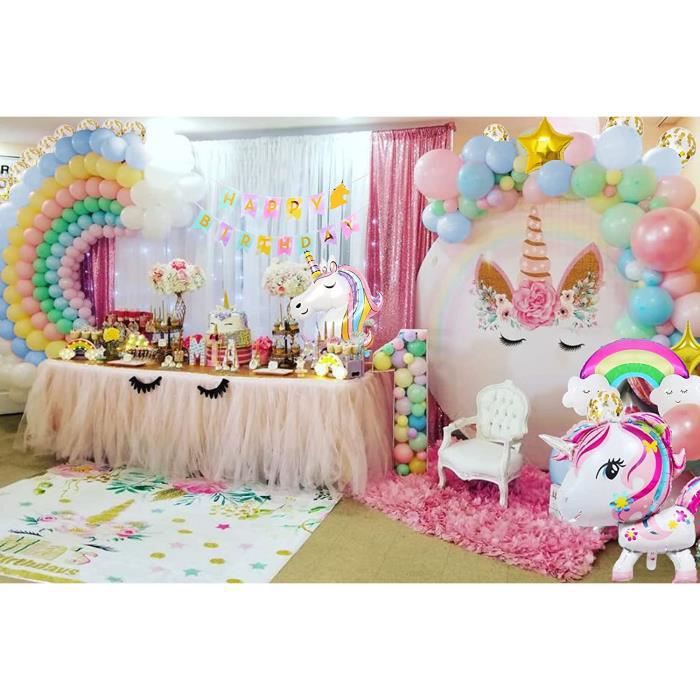 D Corations Anniversaire Licorne Party Guirlande Ballon Arc En Ciel