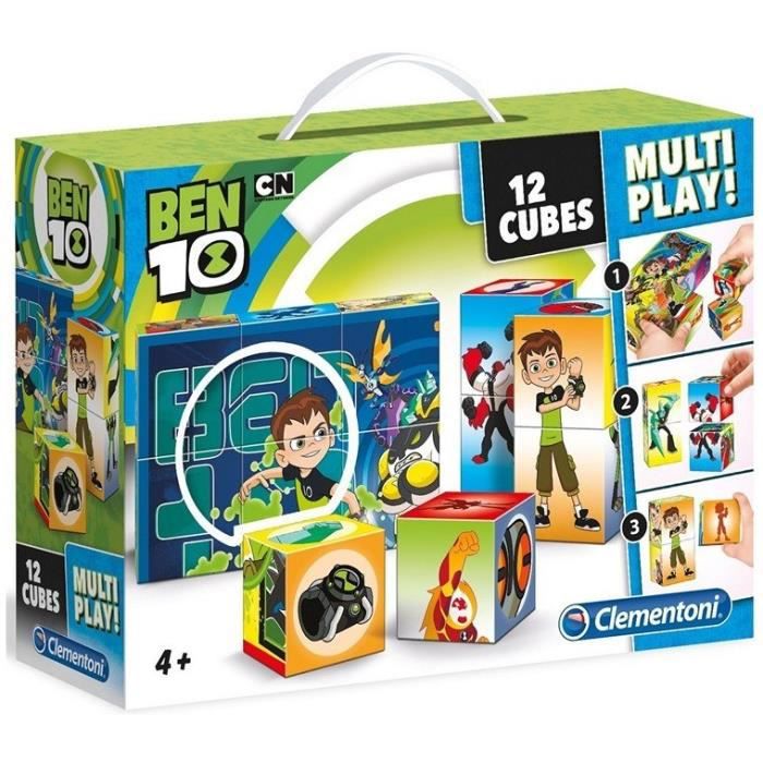 Bebeboutik CLEMENTONI Puzzle 12 Cubes Multiplay Ben 10