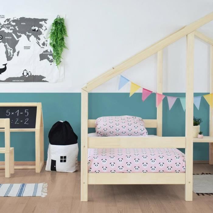 Bebeboutik Lit Cabane Pour Deux Enfants Villy Bois Massif Blanc