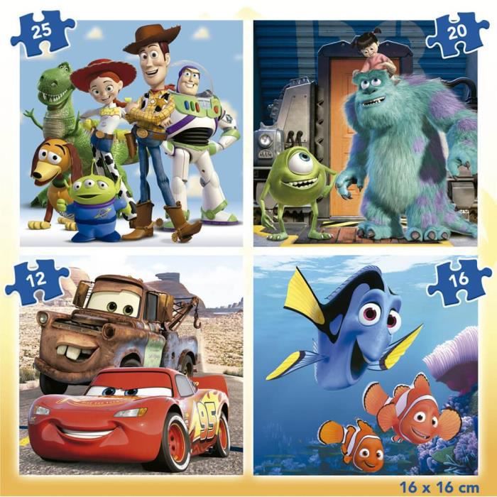 Puzzles Progressifs Disney Pixar EDUCA 12 à 25 pièces Pour Enfant