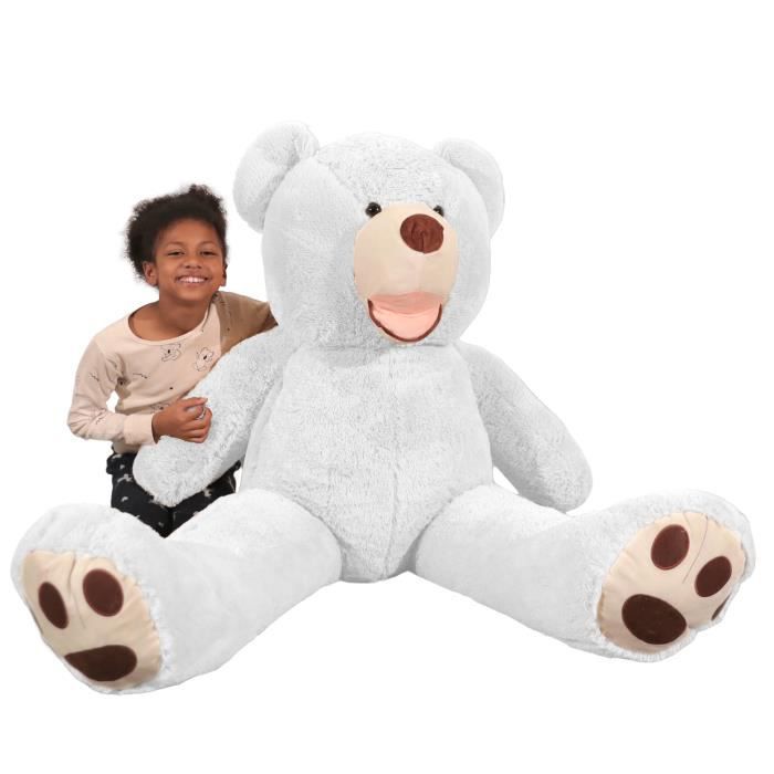 Bebeboutik Banabear blanc 160cm Nounours géant Ourson immense idéal