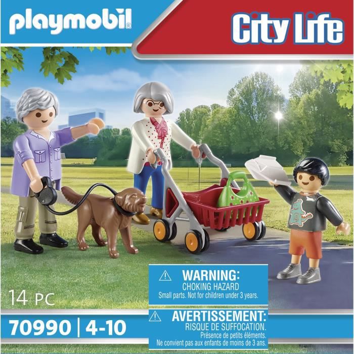 Playmobil City Life Grands Parents Avec Petit Fils Bebeboutik