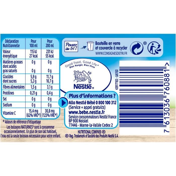 Bebeboutik Nestle Naturnes Bio Poire Abricot Cl