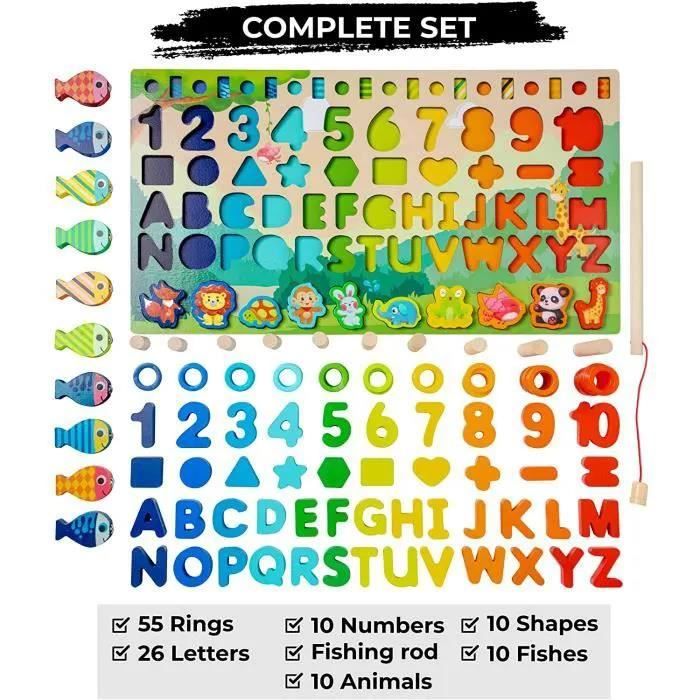 Jouet Puzzle Jeu Éducatif Mathématiques pour Enfants Bébé 1-6 ans