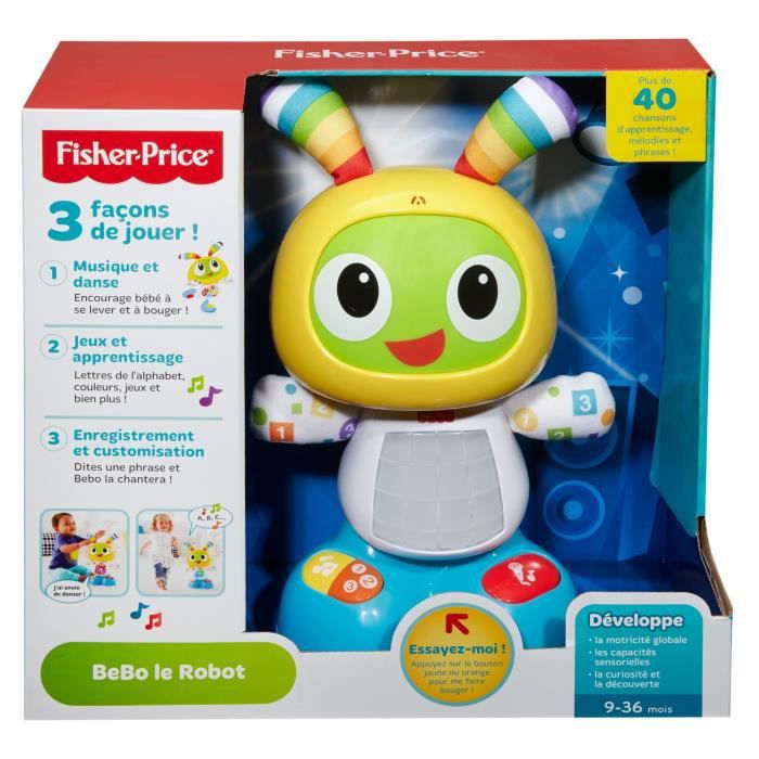 Jouet d'éveil interactif - Fisher-Price - BeBo le Robot - Mixte - 9 mois et  +