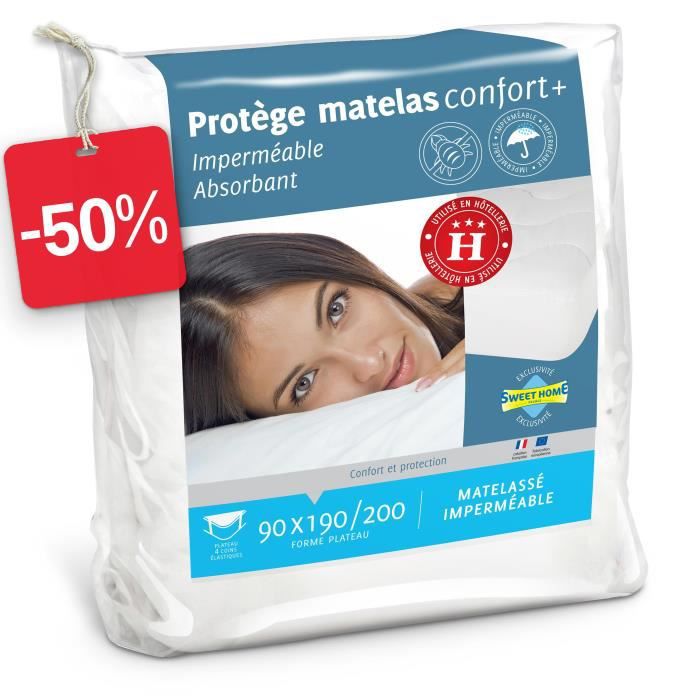 Protège oreiller imperméable (lot de 2) Couleur blanc Sweet Home
