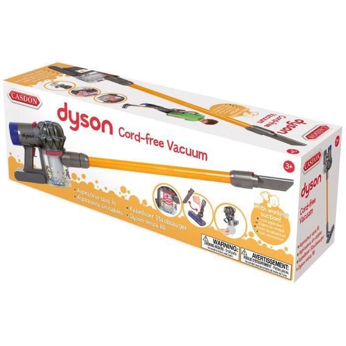 Bebeboutik Jouet Aspirateur sans fil CASDON Dyson Action Cyclone Systeme d enlevement facile Gris