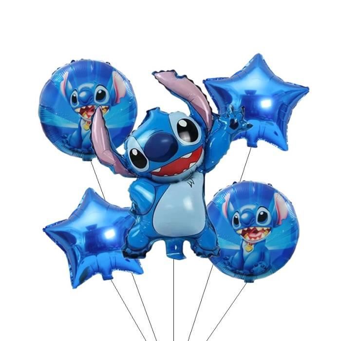 lot anniversaire fete stitch kawaii bleu nappe ballon stickers autocollant  lilo pochette