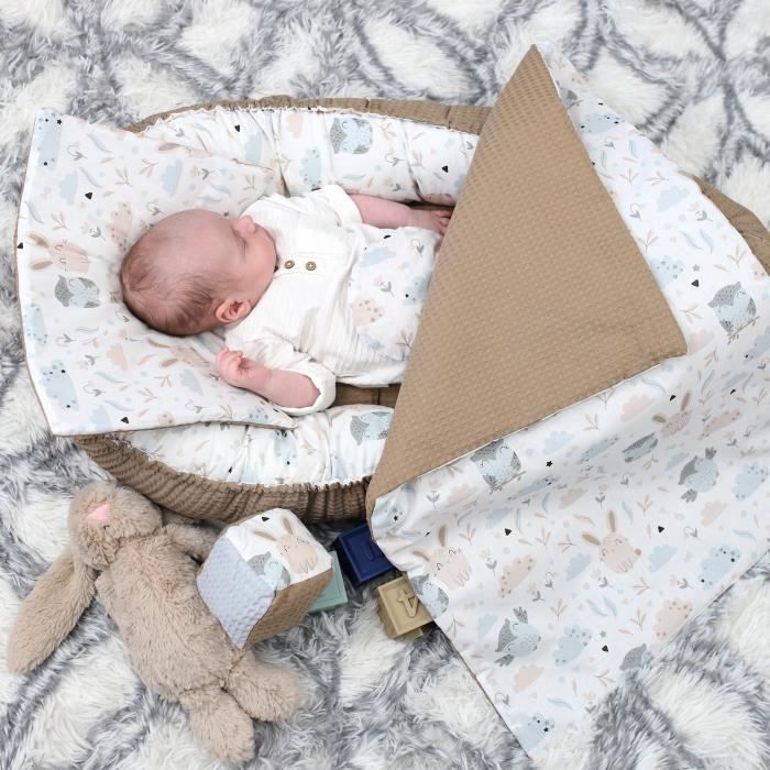 Nid bébé en coton - co dodo réducteur de lit - lit nomade Safari