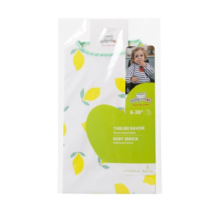 Tablier bavoir Happy Lemon de Babytolove, Bavoirs : Aubert