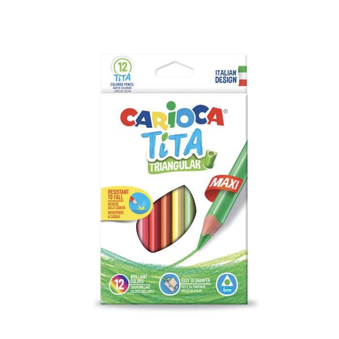 Carioca Bébé Crayons de couleur - 3-en-1 - 6 pièces - Multicolore