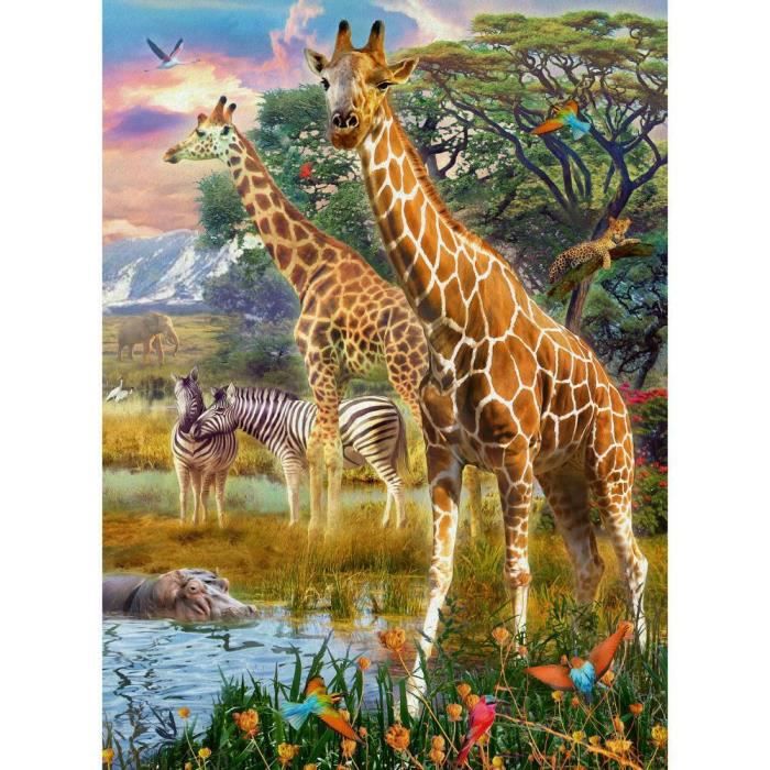 Bebeboutik Puzzle Animaux Ravensburger Savane Color E Pi Ces Xxl A Partir De Ans