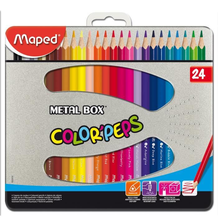 Lot de 24 Feutres Color'Peps - Assortiment de couleurs MAPED