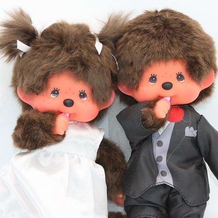 Poupée Monchhichi Garçon en Costume Années 80 - SEKIGUCHI - 20 cm