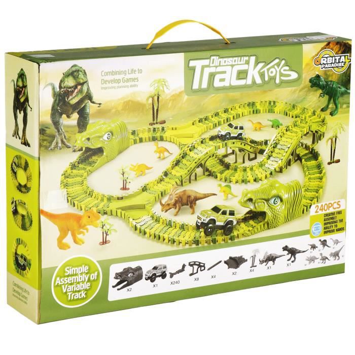 Circuit de voiture piste de lancement Dino Attack