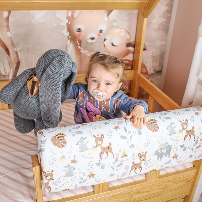 Tour de lit Bebe Protection Enfant 90 cm - Contour de lit bébé Complet  Respirant protège-lit Bord en Mousse Coton Cerf : : Bébé et  Puériculture