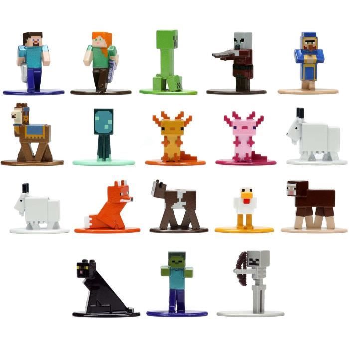 JADA TOYS: Minecraft Nano Metalfigs Mini figurines moulées sous