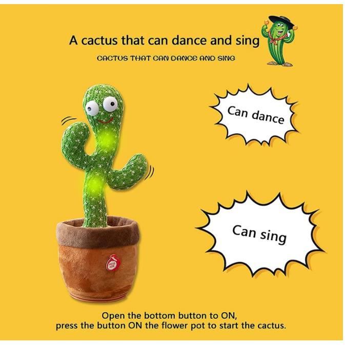 Cactus Qui Danse,Dancing Cactus, Cactus Dansant,Jouet Cactus