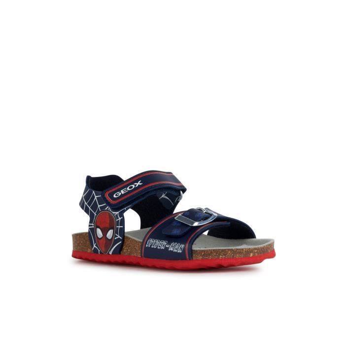 Sandales enfant Geox Ghita bleu marine rouge Bebeboutik