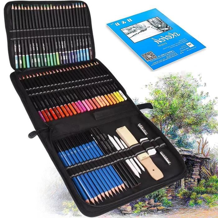 96 Pièces Crayon De Couleurs Professionnel Kit , Crayons Coloriage de  Dessin et Croquis Art Set, Pour Enfants, Adultes et Artistes