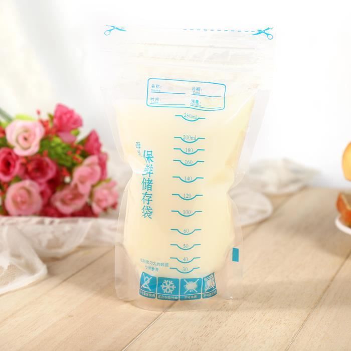 250ml - Sac de Conservation du Lait Maternel de Poulet, 30 Pièces