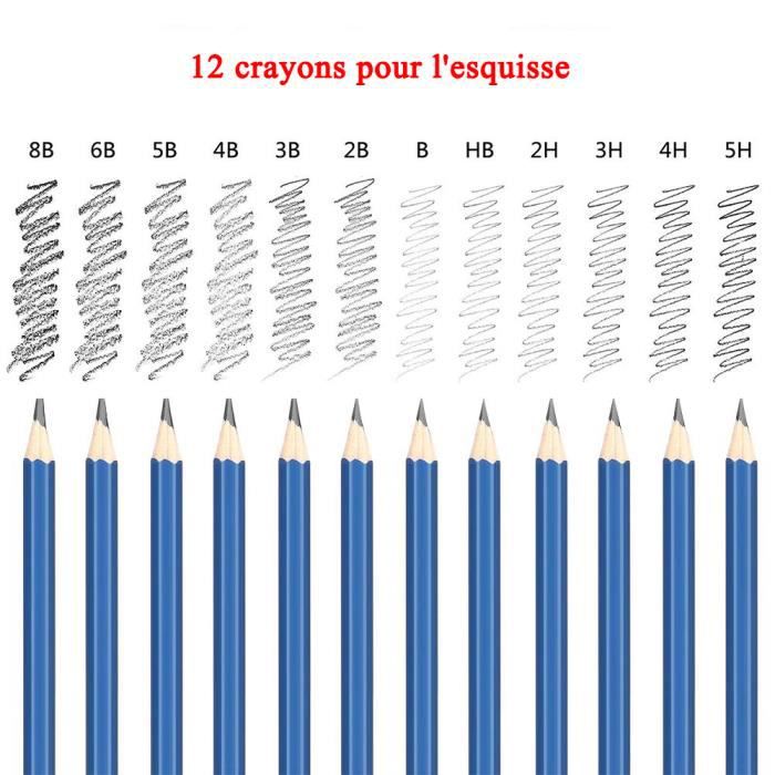 Zeybe Crayons de couleur pour Adultes, 96Pcs Professionnel Crayons Dessin  Kit de Croquis Crayons Ensemble, Taillés pour Coloriage et Dessin,Idéal  Pour Les Artistes Débutants Et Professionnels : : Fournitures de  bureau