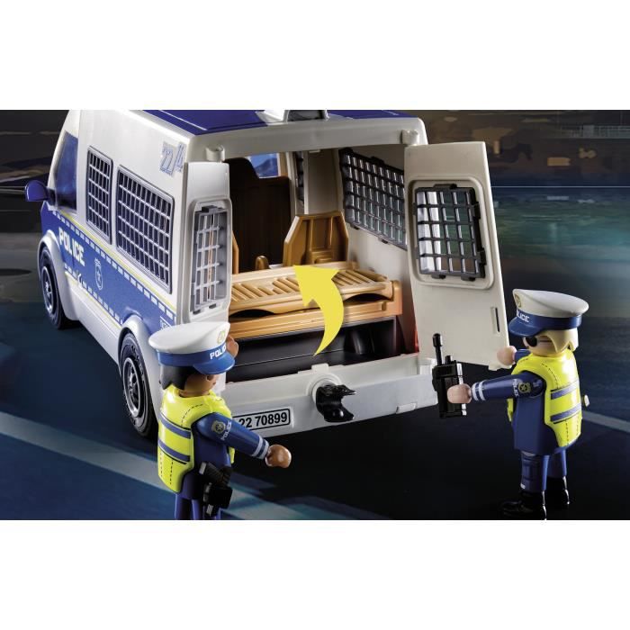 PLAYMOBIL - Fourgon de police avec effets lumineux et sonores - Playmobil  City Action - 52 pièces