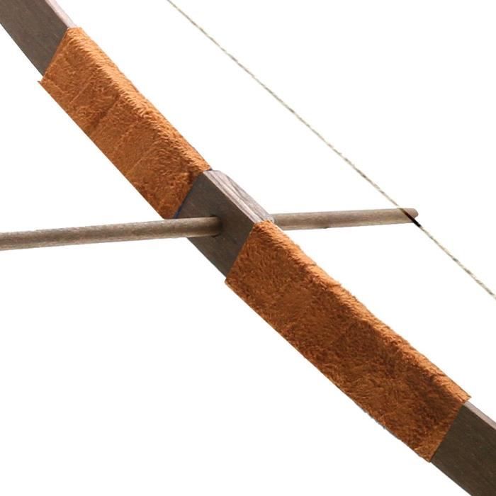 Arc d'enfant en bois - 3 flèches - Poignée velours marron