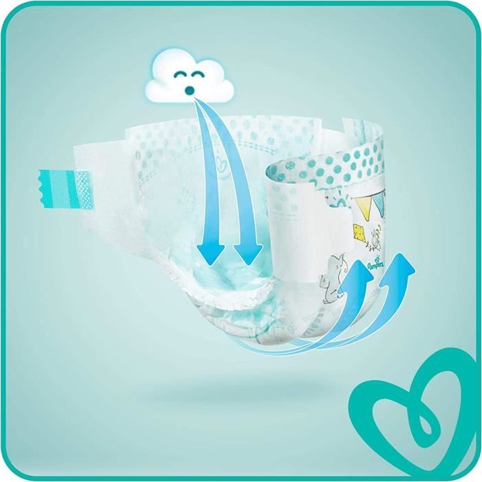 Pampers - 4x37 Couches Baby Dry Taille 2, Pampers