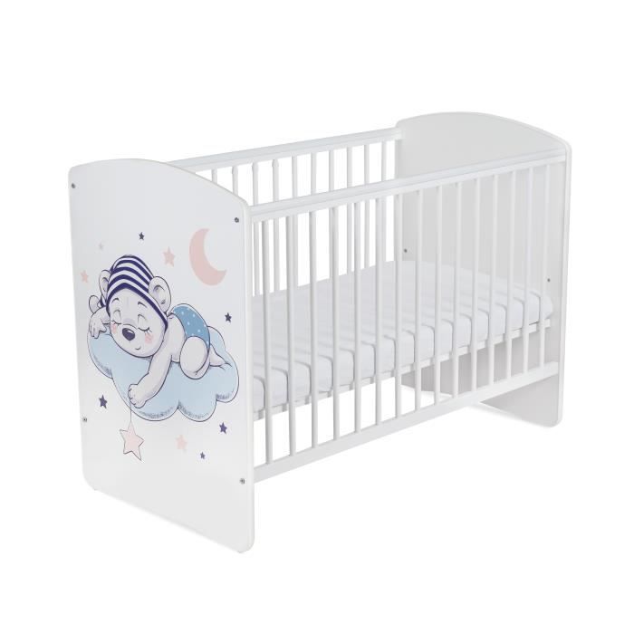 Lit Pour Bébé à Barreaux Tomi 17 Nuage Barreaux Amovibles Avec