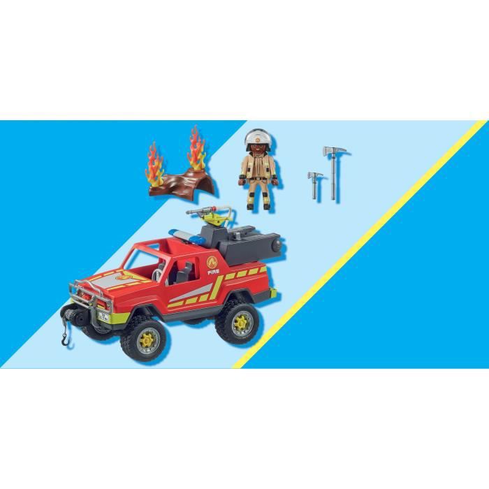 Playmobil 71194 Pick-up et Pompier- Les Pompiers - : : Jouets