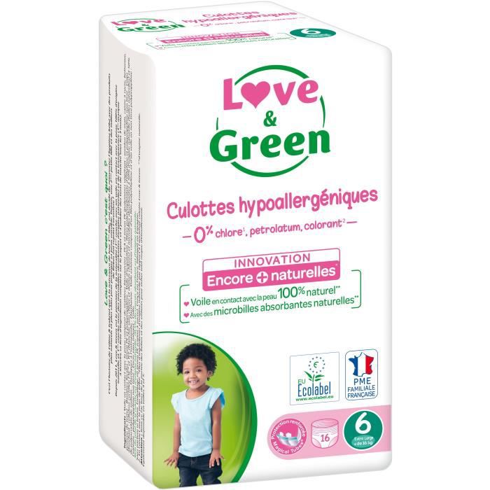 Couches Bébé Hypoallergéniques et Ecologiques Taille 4 Naissance : 7-14 Kg  LOVE & GREEN