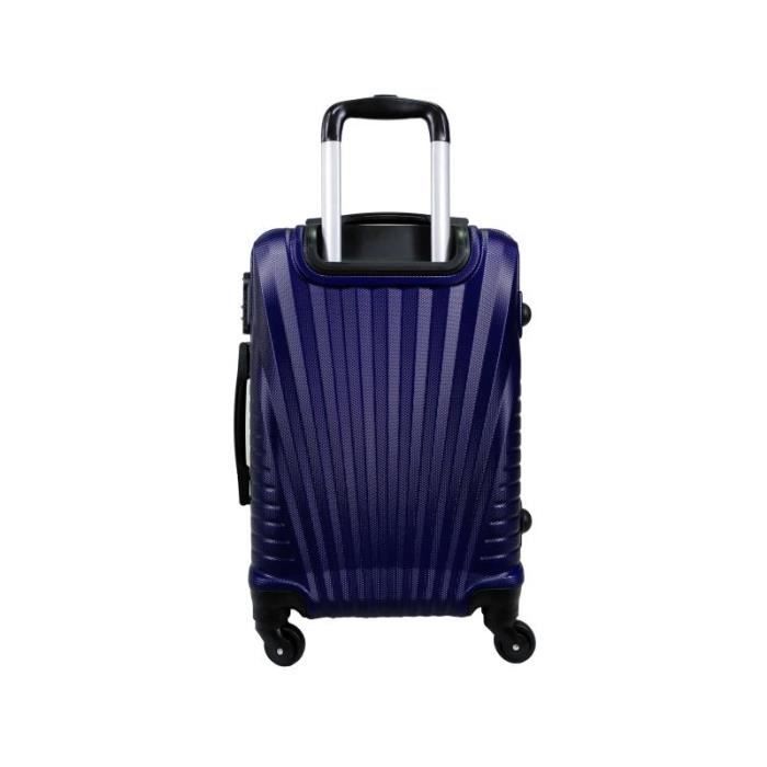 Valise Taille Cabine 55cm 4 roues rigide gris - Corner - Trolley ADC