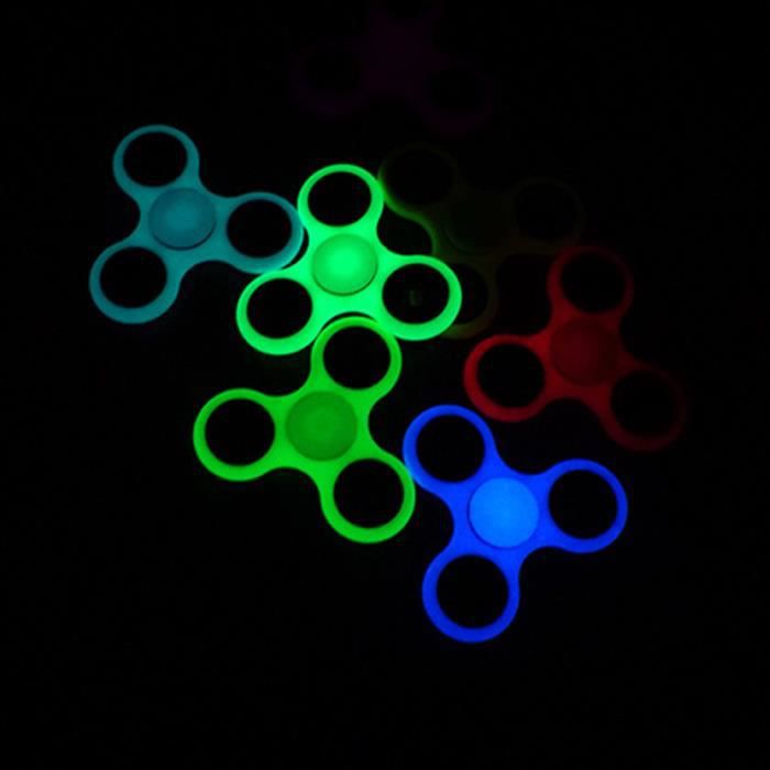 Hand spinner lumineux phosphorescent, couleur aléatoire