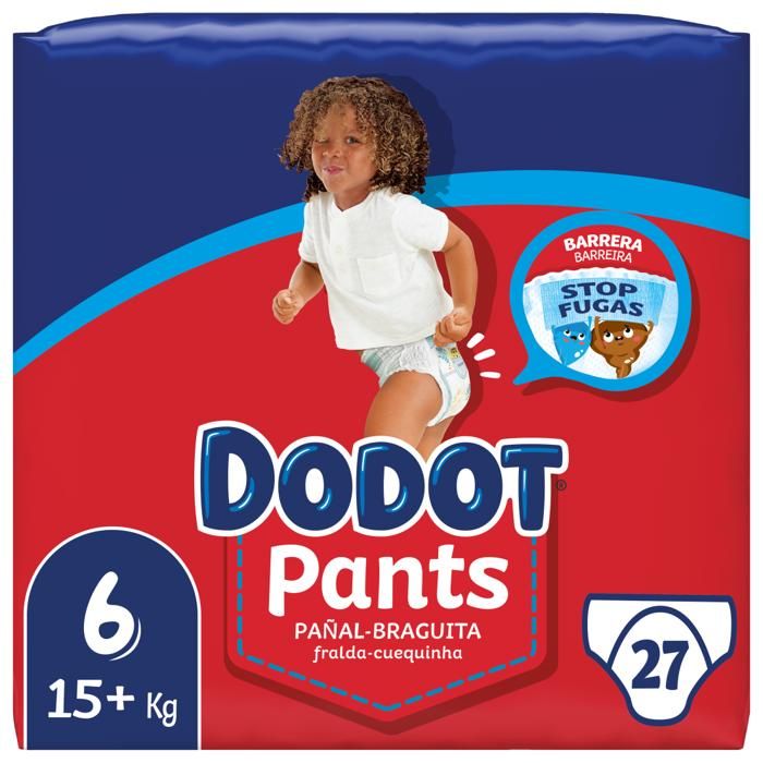 Dodot Pants Couches-Culottes Taille 6 (15kg+) - 27 unités