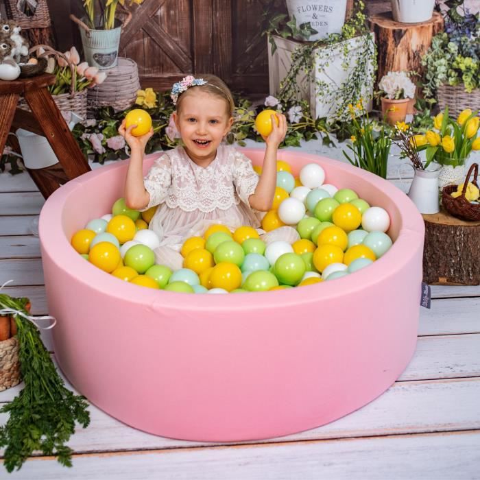 KiddyMoon Balles Colorées Plastique 7cm pour Piscine Enfant Bébé