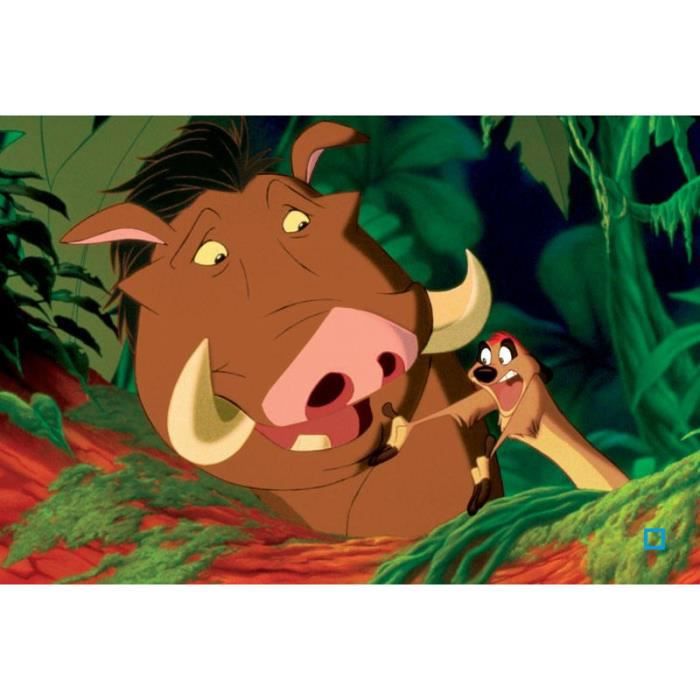 le roi lion Timon et Pumbaa dansent le hula