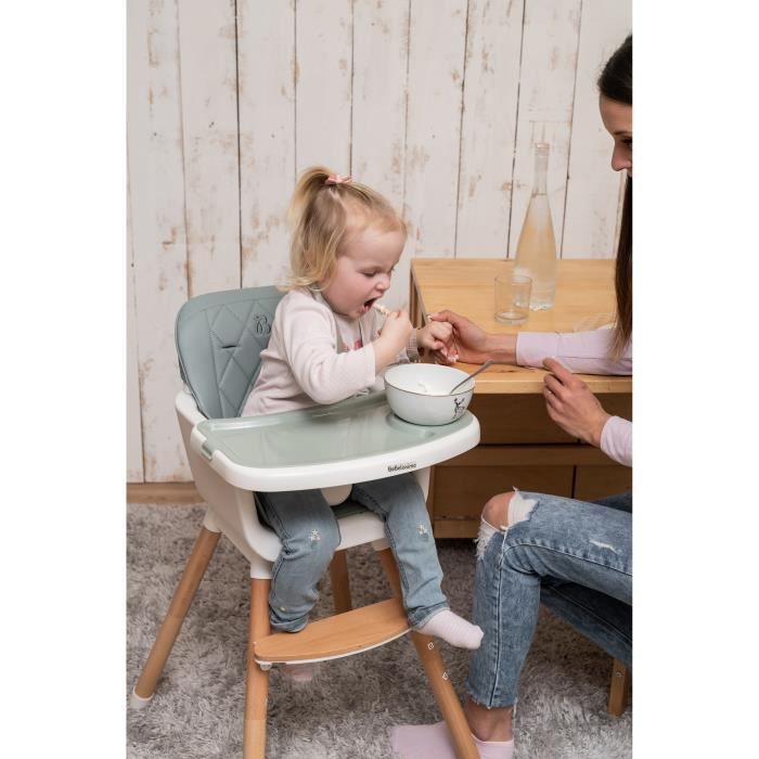 Bebelissimo - chaise haute évolutive bébé - pliable - compacte
