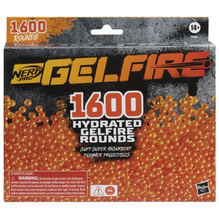 Nerf Pro Gelfire Mythic avec 1600 billes hydratées, des lunettes de p