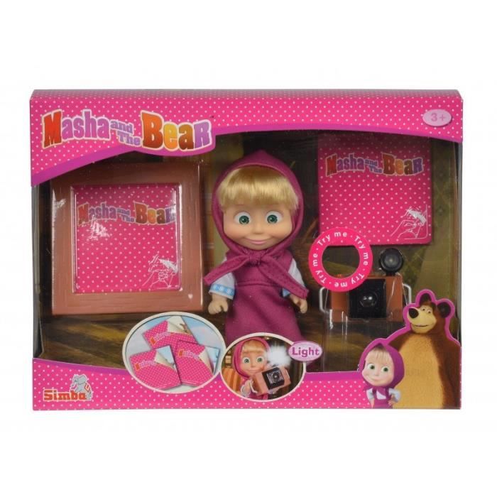 Macha et l'Ours - Peluche Mini poupée avec un Ours Simba Toys