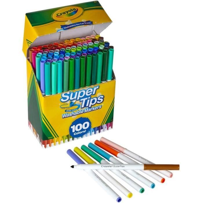 Crayola feutres avec super-pointe 100 pièces