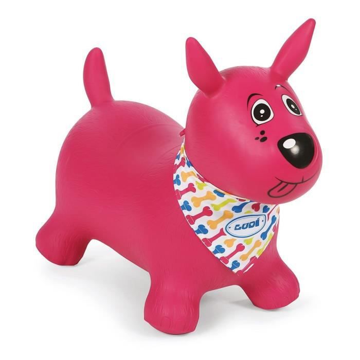 Ballon sauteur chien animal sauteur gonflable avec pompe jouet 50 kg jaune