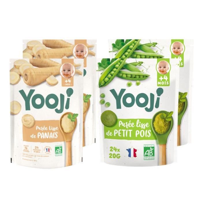 Purées lisses de légumes bio - YOOJI - Pour bébé de 4 à 6 mois - 2