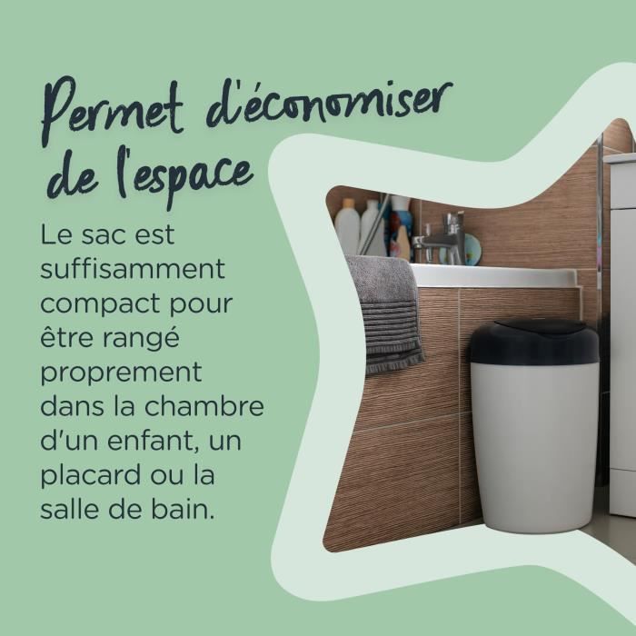 TOMMEE TIPPEE Poubelle à Couches Twist & Click, Starter Pack, Protection  Anti-Odeur Et Anti-Germe