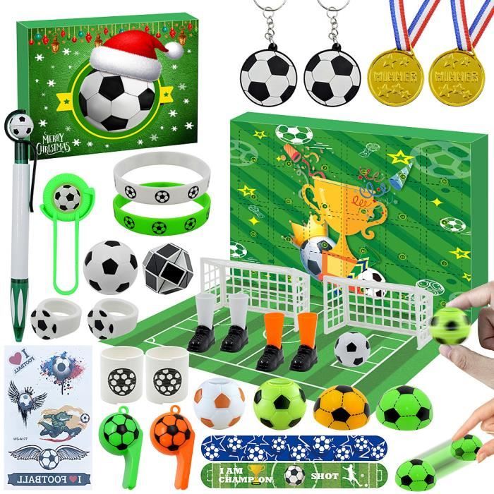 Football Calendrier de l'Avent pour Garçon Fille,Cadeaux Monde Football  Jouets enfant - Cadeaux Football Noël pour les Fans Football