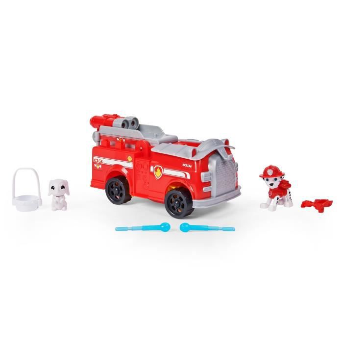 Pat patrouille : marcus et camion pompier jungle rescue - figurine et  vehicule - paw patrol