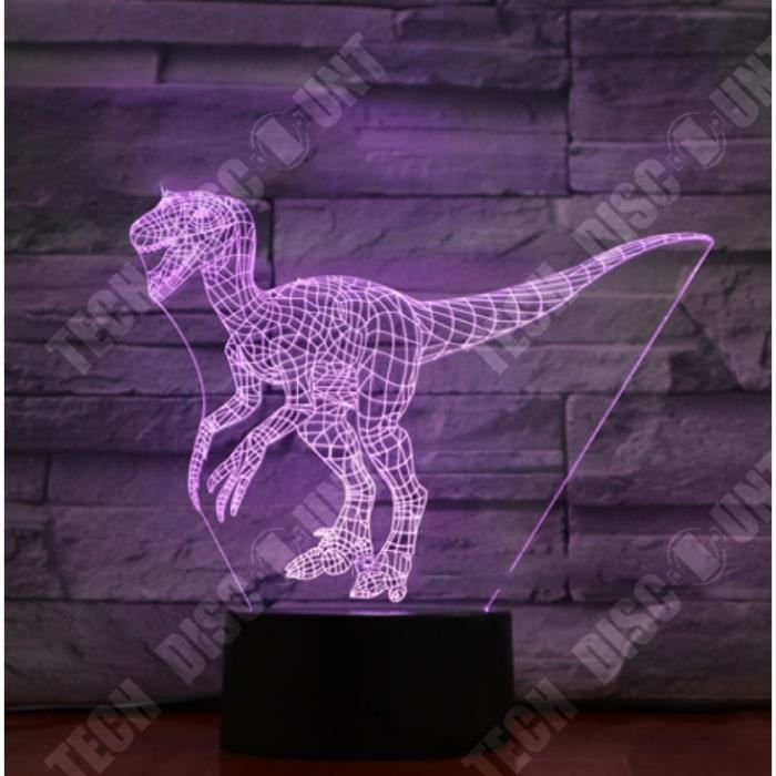 TD® Veilleuse Lampe 3D Lampe Dinosaure Bleu 7 Couleur Led Veilleuses Pour  Enfants Touch Led Usb Table Bébé Sleeping Nightlight Room