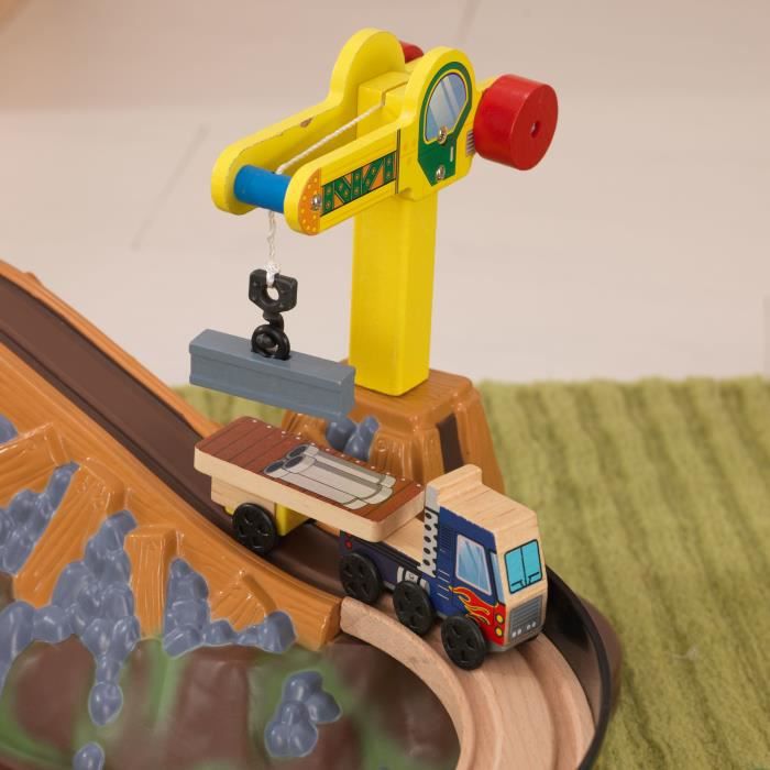 Kidkraft circuit de train en bois pour enfant Top mountain