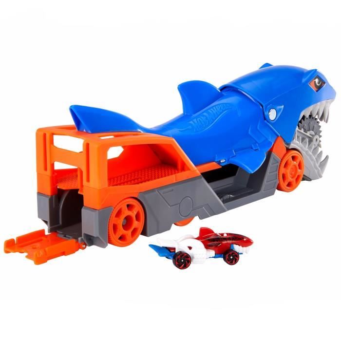 Hot Wheels - Requin Transporteur - Circuit / Petite voiture - Dès 4 ans -  Bleu - HotWheels City