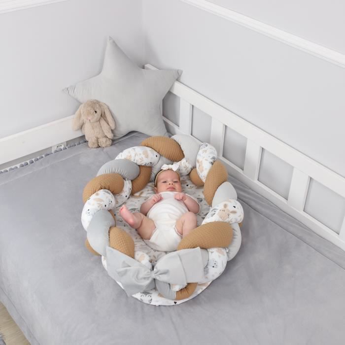 Réducteur de lit bébé, réducteur de lit bébé, cocon de nid de bébé pour  nouveau-né Coussin de bébé Berceau de voyage portable (gris étoile)